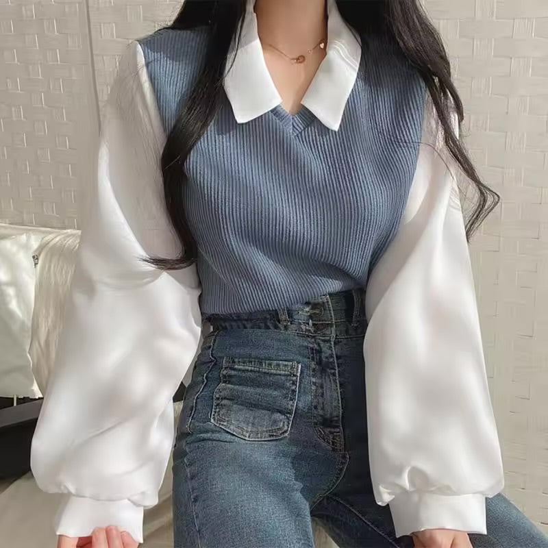 Elegant Two-Piece Style Blouse