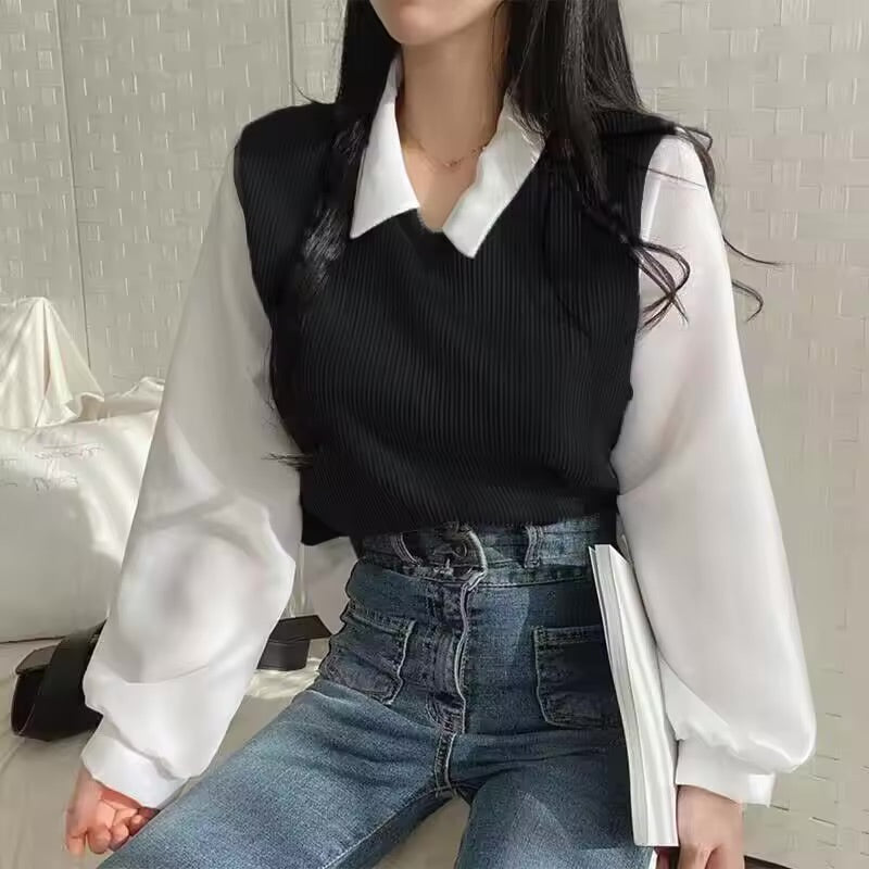 Elegant Two-Piece Style Blouse