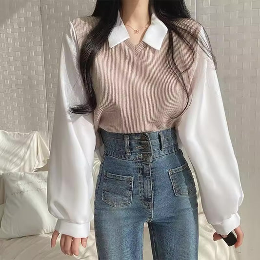 Elegant Two-Piece Style Blouse